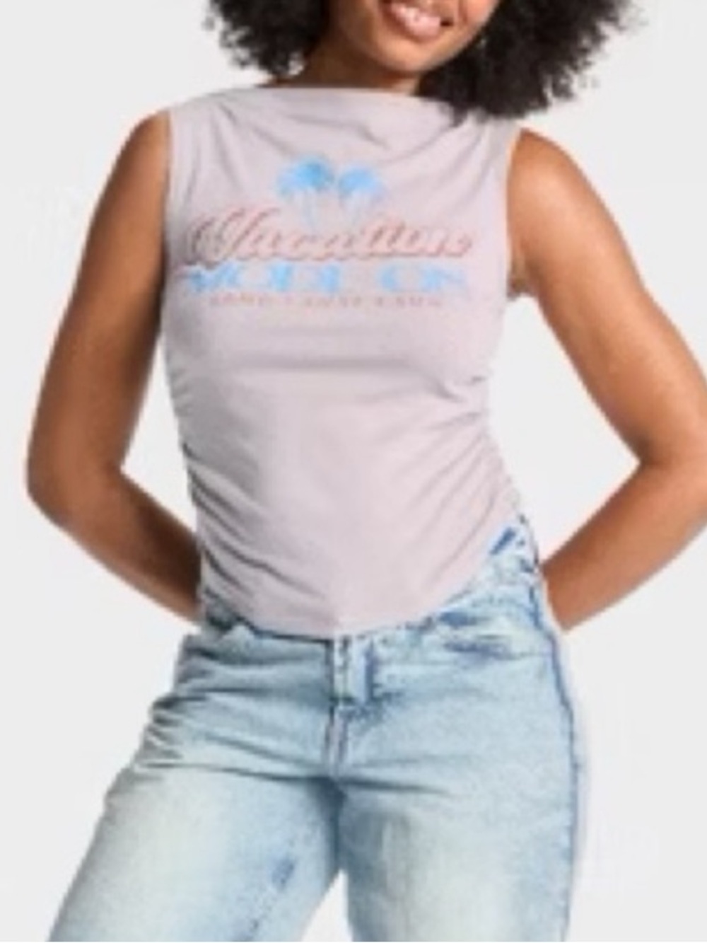 Wild Fable Sleeveless Cowl Neck, Rucjed SidGraphic Crewneck Tank Top